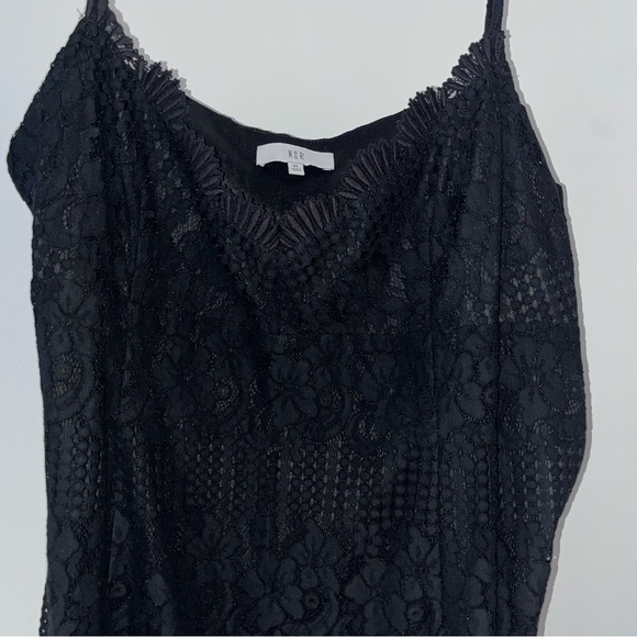 NSR Womens XL Black Lace Sexy Overlay Sheath Dress Sleeveless NWOT - Picture 3 of 5